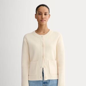 NWT Everlane The Crew Cardigan in Everyday Cotton in Canvas